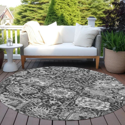 Lureva Gray Washable Indoor - Outdoor Rug - LOOMLAN - LOOMLAN Rugs - Outdoor Rugs