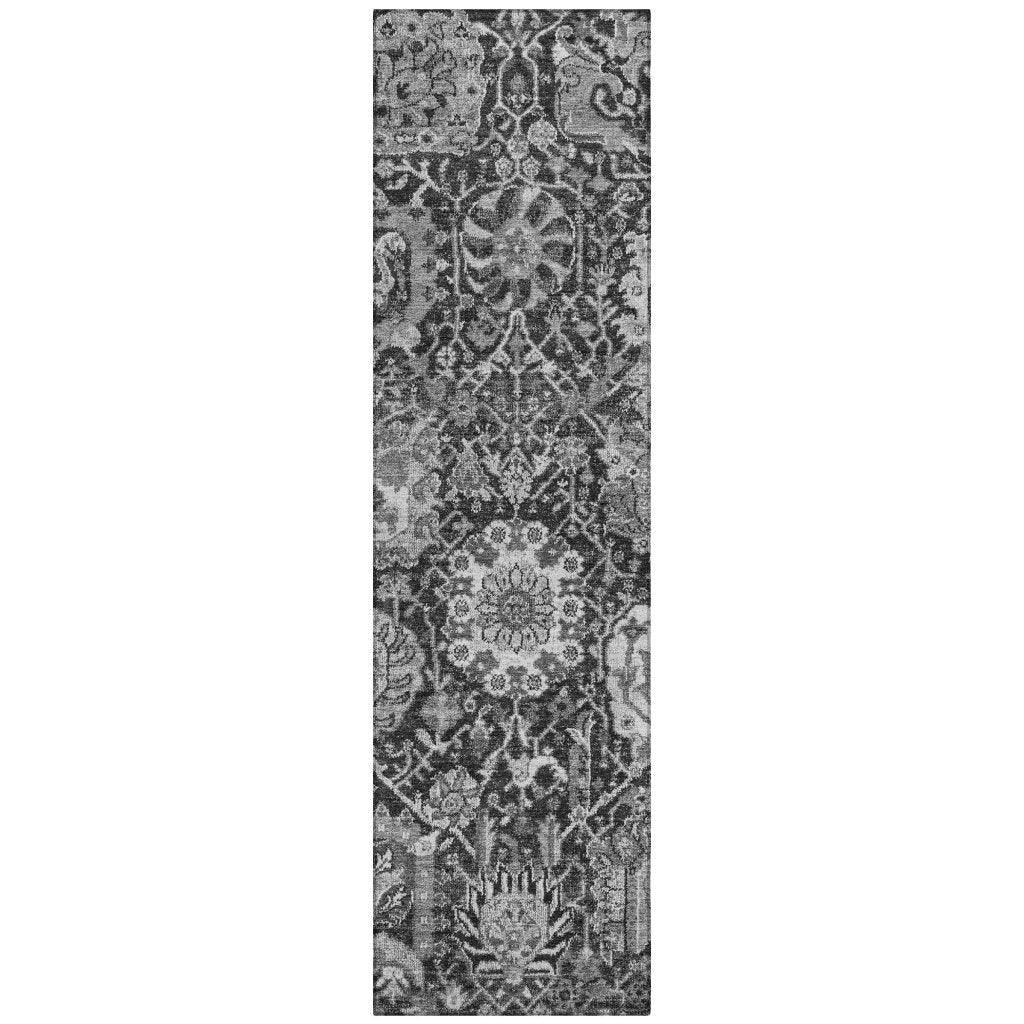 Lureva Gray Washable Indoor - Outdoor Rug - LOOMLAN - LOOMLAN Rugs - Outdoor Rugs