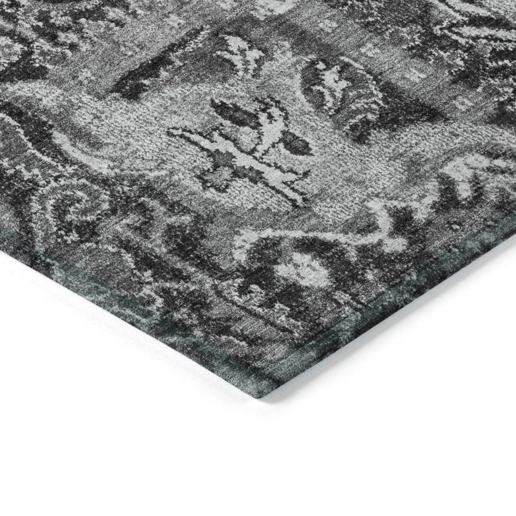 Lureva Gray Washable Indoor - Outdoor Rug - LOOMLAN - LOOMLAN Rugs - Outdoor Rugs