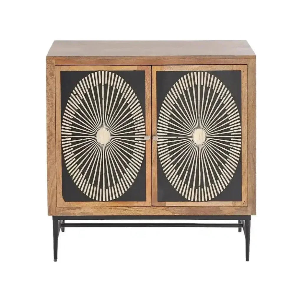 Dione Bone Inlay Designed 2 Door Cabinet - LOOMLAN - LOOMLAN - Accent Cabinets