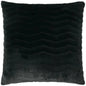 Lush Chevron Faux Fur Black Large Throw Pillow Insert - LOOMLAN - D.V. Kap - Throw Pillows