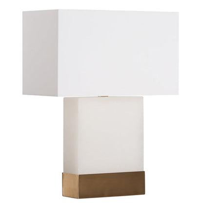 Luster White Alabaster Table Lamp