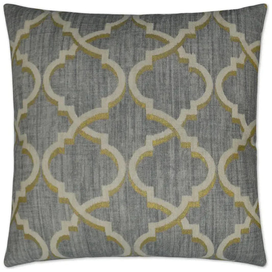 Lustrous Lattice Graphite Grey Throw Pillow Insert - LOOMLAN - D.V. Kap - Throw Pillows