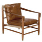 Luther Cuba Brown Leather Accent Chair