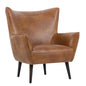 Luther Leather Lounge Chair Wood Legs - LOOMLAN - SUNPAN - Accent Chairs