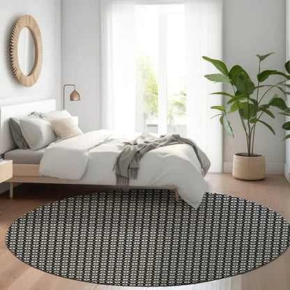 Luthira Black Washable Indoor - Outdoor Rug - LOOMLAN - LOOMLAN Rugs - Outdoor Rugs