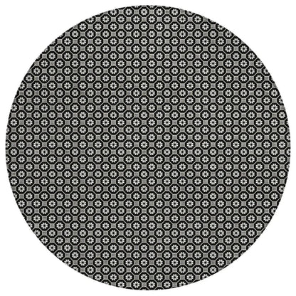 Luthira Black Washable Indoor - Outdoor Rug - LOOMLAN - LOOMLAN Rugs - Outdoor Rugs