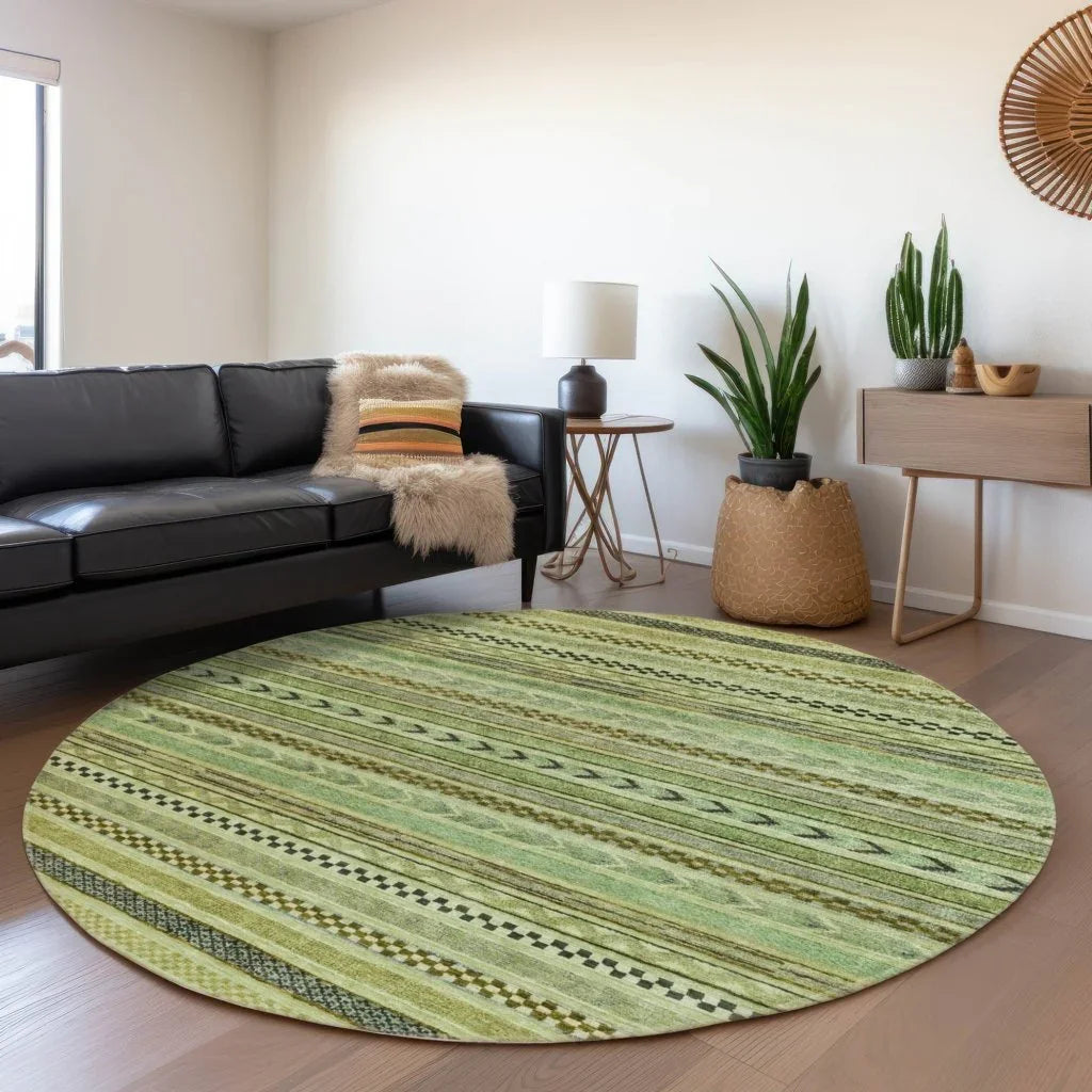 Luthyra Aloe Washable Indoor - Outdoor Rug - LOOMLAN - LOOMLAN Rugs - Outdoor Rugs