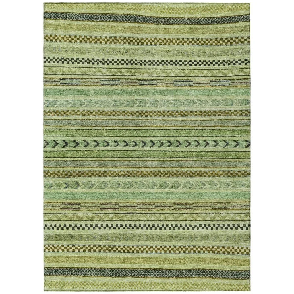 Luthyra Aloe Washable Indoor - Outdoor Rug - LOOMLAN - LOOMLAN Rugs - Outdoor Rugs