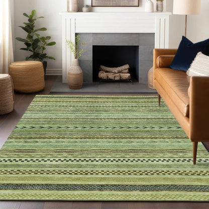 Luthyra Aloe Washable Indoor - Outdoor Rug - LOOMLAN - LOOMLAN Rugs - Outdoor Rugs