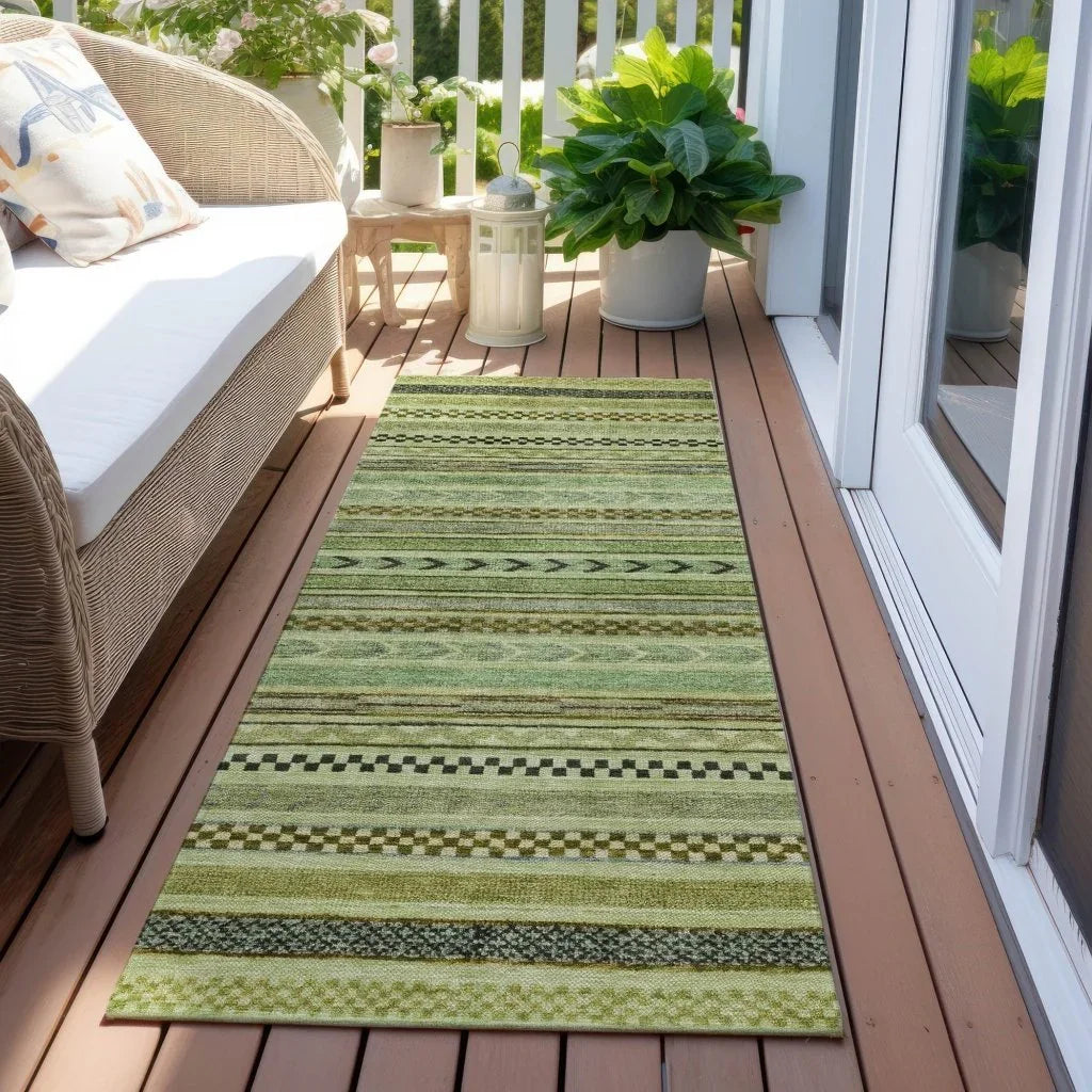 Luthyra Aloe Washable Indoor - Outdoor Rug - LOOMLAN - LOOMLAN Rugs - Outdoor Rugs
