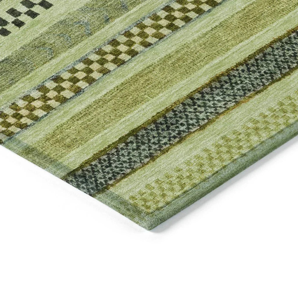 Luthyra Aloe Washable Indoor - Outdoor Rug - LOOMLAN - LOOMLAN Rugs - Outdoor Rugs