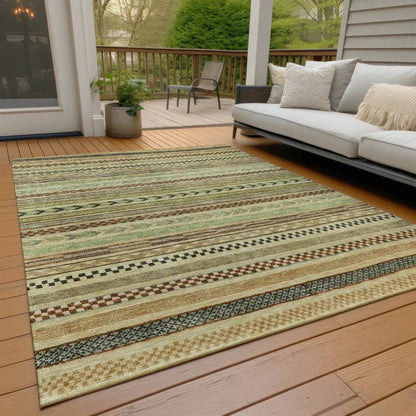 Luthyra Beige Washable Indoor - Outdoor Rug - LOOMLAN - LOOMLAN Rugs - Outdoor Rugs