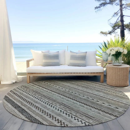 Luthyra Brown Washable Indoor - Outdoor Rug - LOOMLAN - LOOMLAN Rugs - Outdoor Rugs