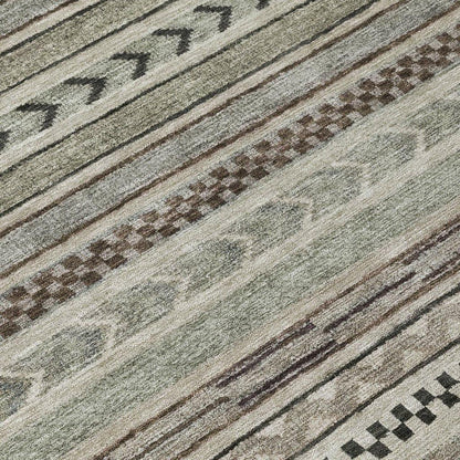 Luthyra Brown Washable Indoor - Outdoor Rug - LOOMLAN - LOOMLAN Rugs - Outdoor Rugs