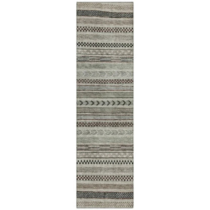 Luthyra Brown Washable Indoor - Outdoor Rug - LOOMLAN - LOOMLAN Rugs - Outdoor Rugs