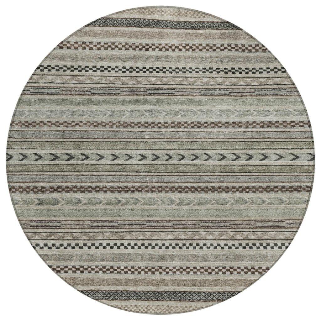 Luthyra Brown Washable Indoor - Outdoor Rug - LOOMLAN - LOOMLAN Rugs - Outdoor Rugs