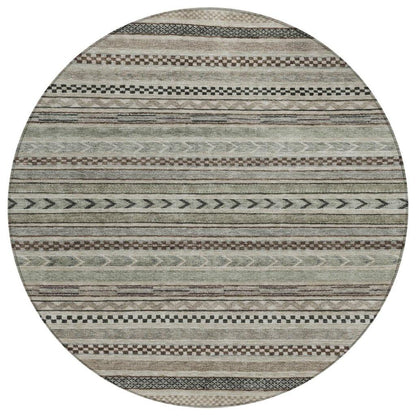 Luthyra Brown Washable Indoor - Outdoor Rug - LOOMLAN - LOOMLAN Rugs - Outdoor Rugs