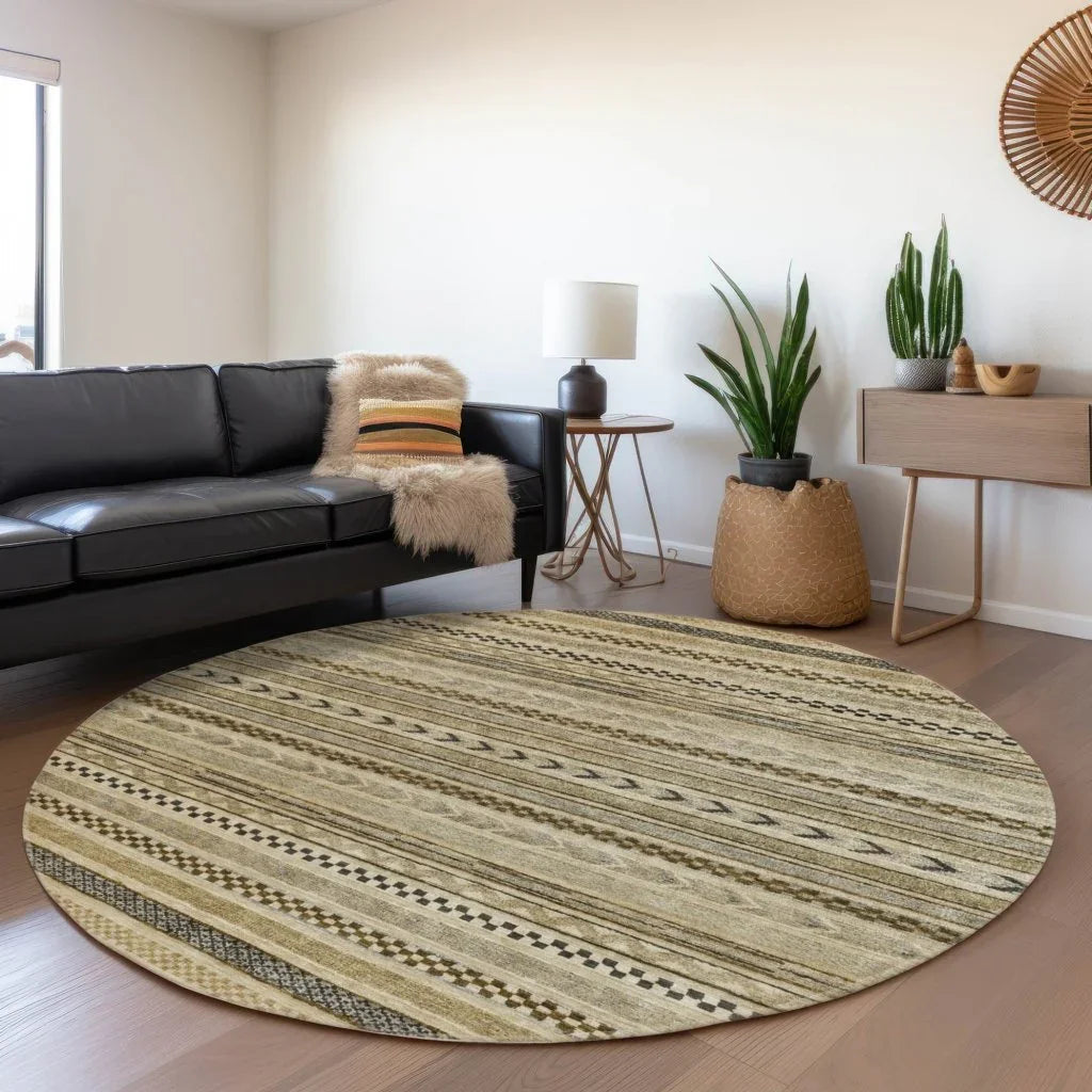 Luthyra Chocolate Washable Indoor - Outdoor Rug - LOOMLAN - LOOMLAN Rugs - Outdoor Rugs