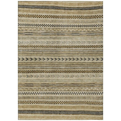 Luthyra Chocolate Washable Indoor - Outdoor Rug - LOOMLAN - LOOMLAN Rugs - Outdoor Rugs