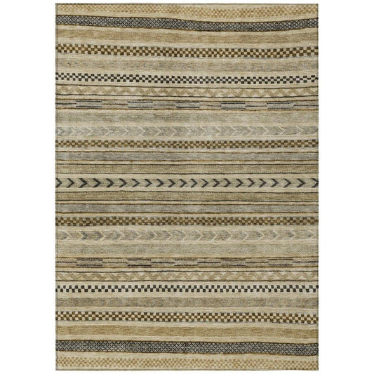Luthyra Chocolate Washable Indoor - Outdoor Rug - LOOMLAN - LOOMLAN Rugs - Outdoor Rugs