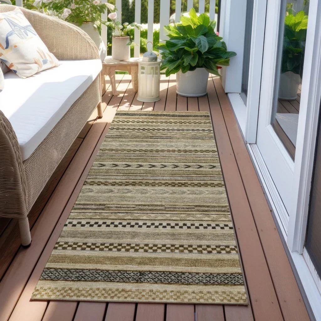Luthyra Chocolate Washable Indoor - Outdoor Rug - LOOMLAN - LOOMLAN Rugs - Outdoor Rugs