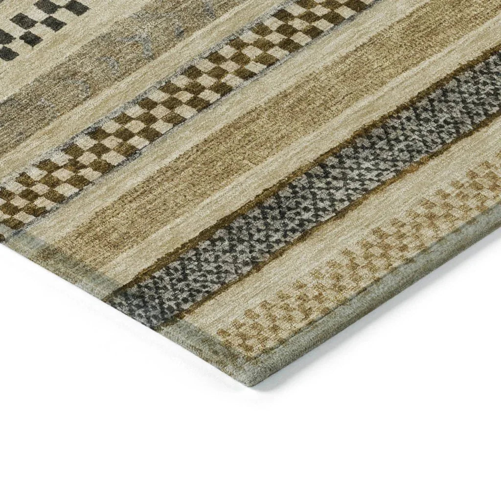 Luthyra Chocolate Washable Indoor - Outdoor Rug - LOOMLAN - LOOMLAN Rugs - Outdoor Rugs