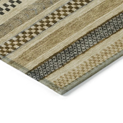 Luthyra Chocolate Washable Indoor - Outdoor Rug - LOOMLAN - LOOMLAN Rugs - Outdoor Rugs