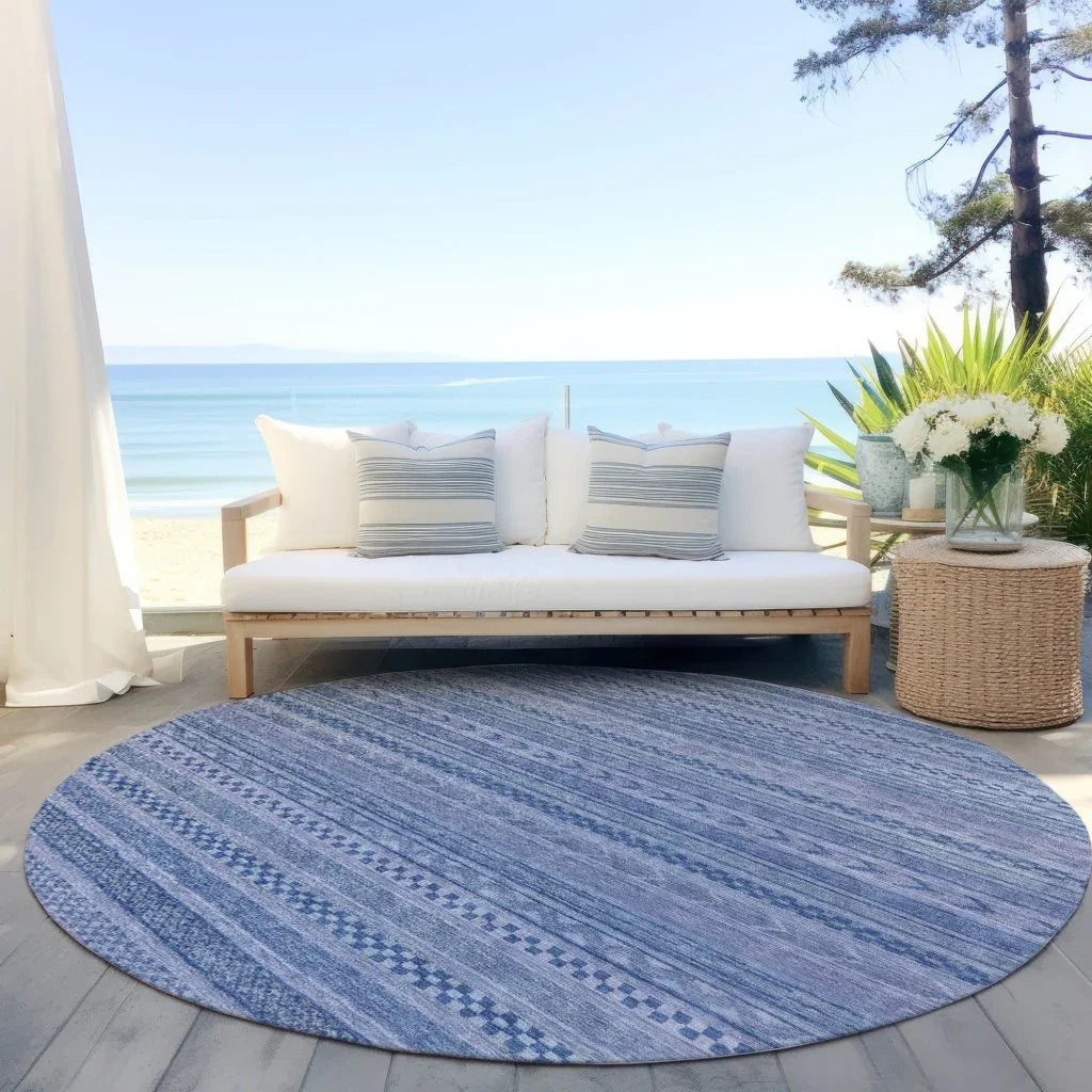 Luthyra Denim Washable Indoor - Outdoor Rug - LOOMLAN - LOOMLAN Rugs - Outdoor Rugs