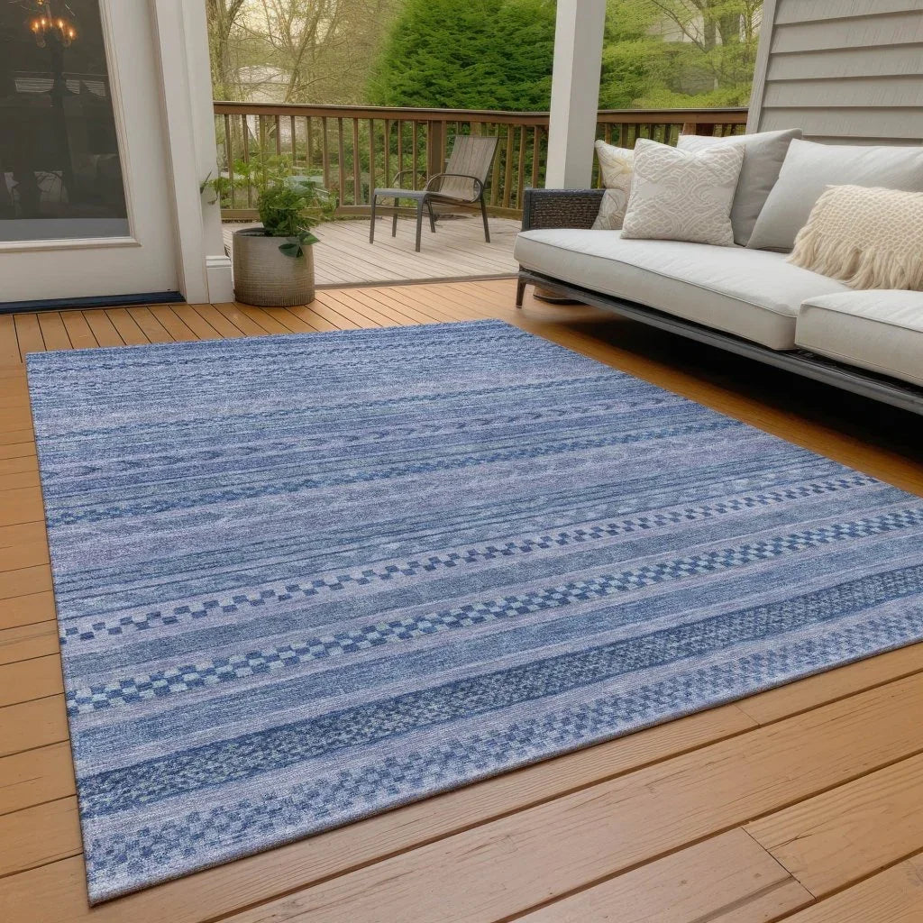 Luthyra Denim Washable Indoor - Outdoor Rug - LOOMLAN - LOOMLAN Rugs - Outdoor Rugs
