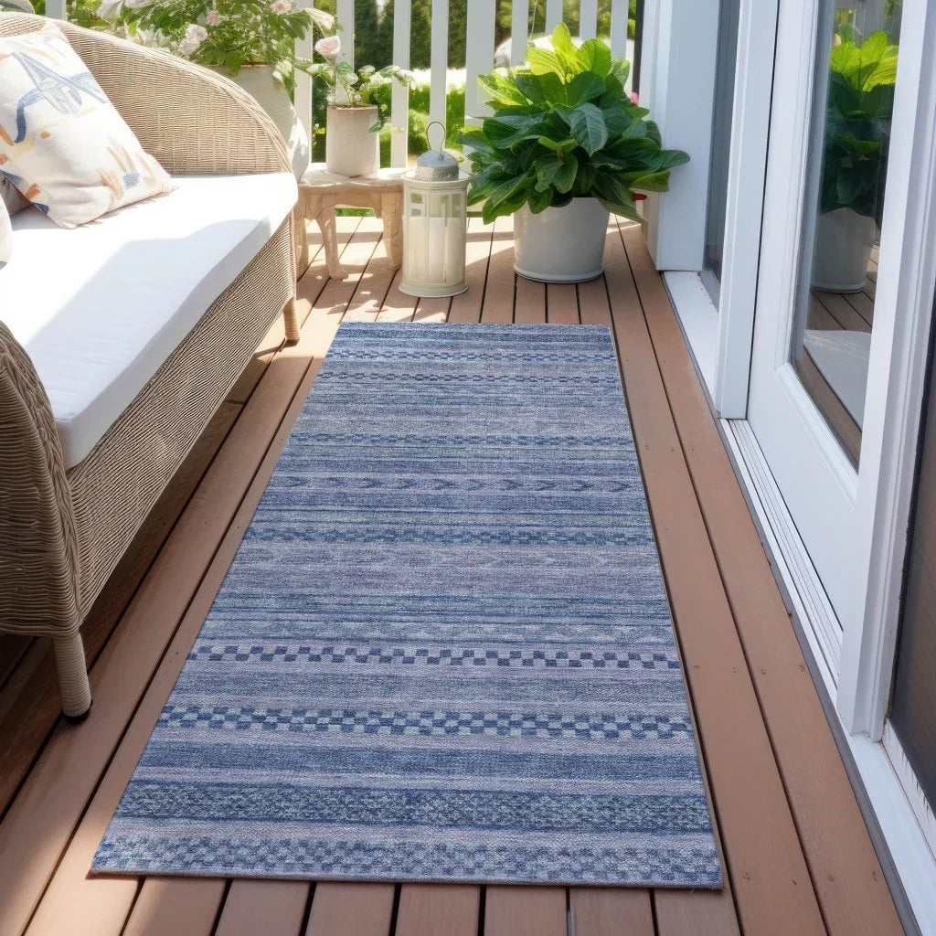 Luthyra Denim Washable Indoor - Outdoor Rug - LOOMLAN - LOOMLAN Rugs - Outdoor Rugs