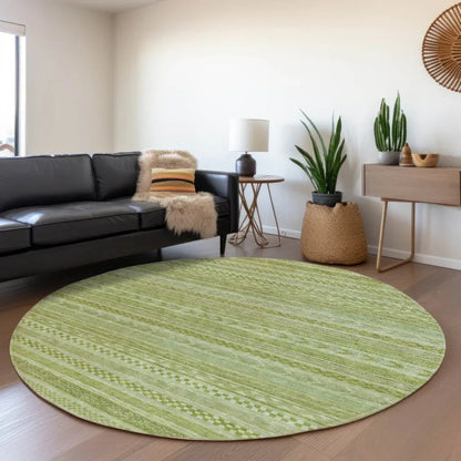 Luthyra Green Washable Indoor - Outdoor Rug - LOOMLAN - LOOMLAN Rugs - Outdoor Rugs