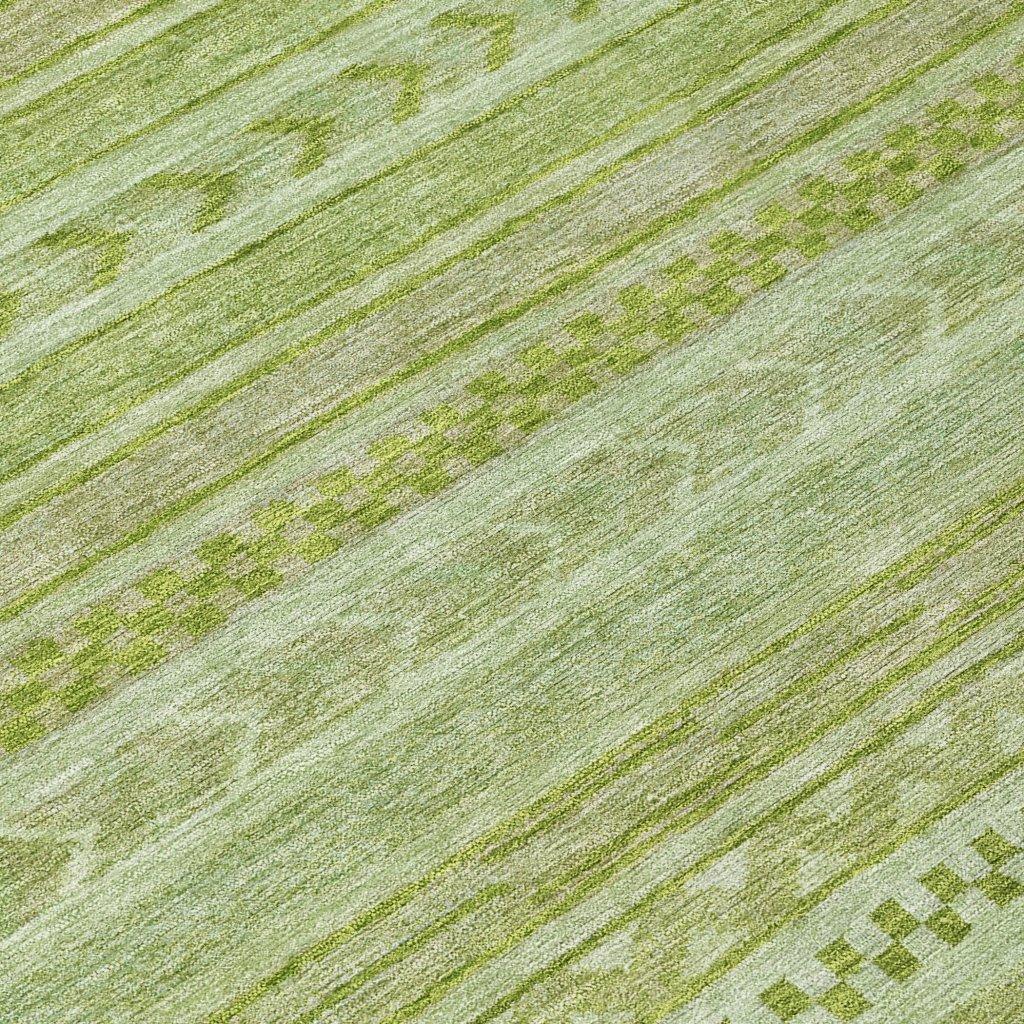 Luthyra Green Washable Indoor - Outdoor Rug - LOOMLAN - LOOMLAN Rugs - Outdoor Rugs