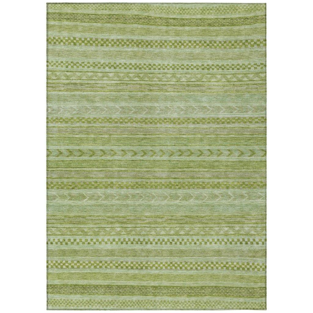 Luthyra Green Washable Indoor - Outdoor Rug - LOOMLAN - LOOMLAN Rugs - Outdoor Rugs