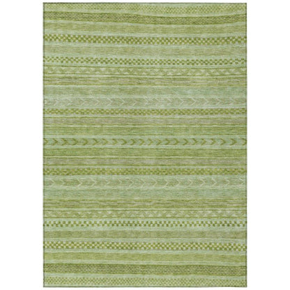 Luthyra Green Washable Indoor - Outdoor Rug - LOOMLAN - LOOMLAN Rugs - Outdoor Rugs