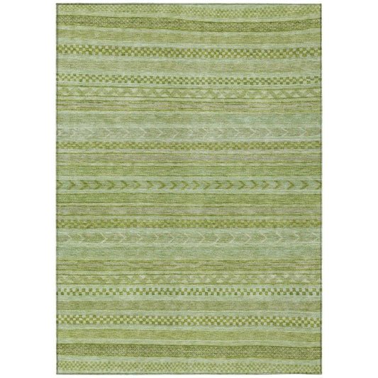 Luthyra Green Washable Indoor - Outdoor Rug - LOOMLAN - LOOMLAN Rugs - Outdoor Rugs