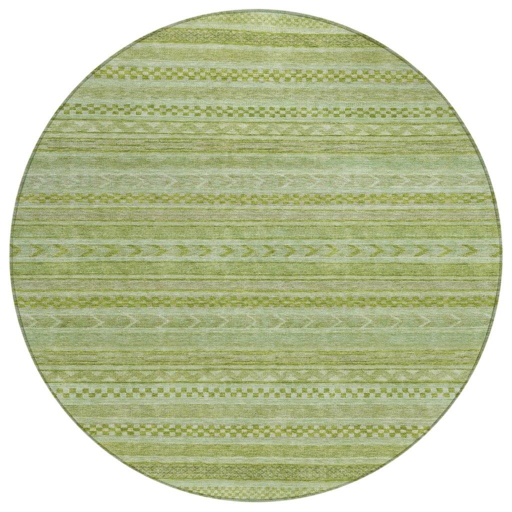 Luthyra Green Washable Indoor - Outdoor Rug - LOOMLAN - LOOMLAN Rugs - Outdoor Rugs