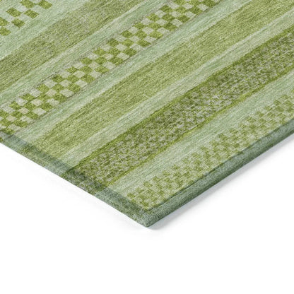 Luthyra Green Washable Indoor - Outdoor Rug - LOOMLAN - LOOMLAN Rugs - Outdoor Rugs
