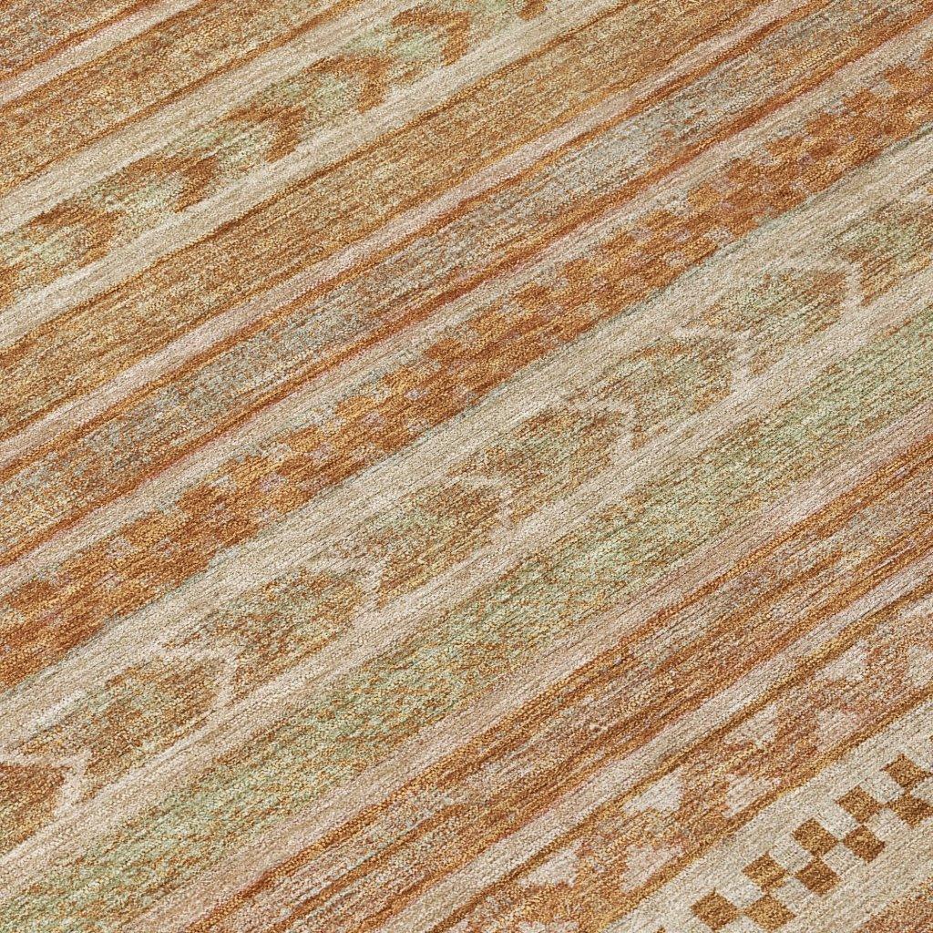 Luthyra Orange Washable Indoor - Outdoor Rug - LOOMLAN - LOOMLAN Rugs - Outdoor Rugs