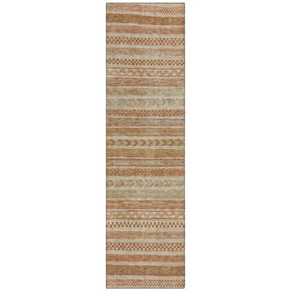 Luthyra Orange Washable Indoor - Outdoor Rug - LOOMLAN - LOOMLAN Rugs - Outdoor Rugs