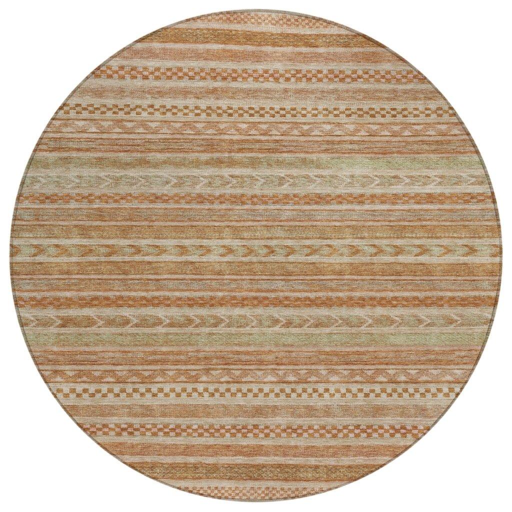 Luthyra Orange Washable Indoor - Outdoor Rug - LOOMLAN - LOOMLAN Rugs - Outdoor Rugs