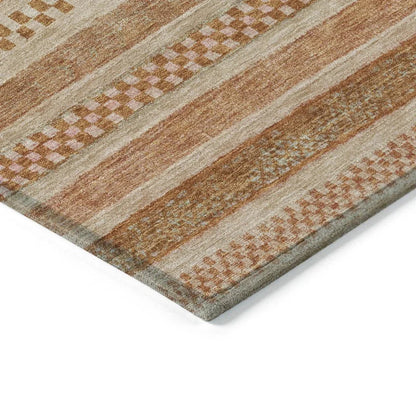 Luthyra Orange Washable Indoor - Outdoor Rug - LOOMLAN - LOOMLAN Rugs - Outdoor Rugs