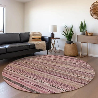 Luthyra Pink Washable Indoor - Outdoor Rug - LOOMLAN - LOOMLAN Rugs - Outdoor Rugs