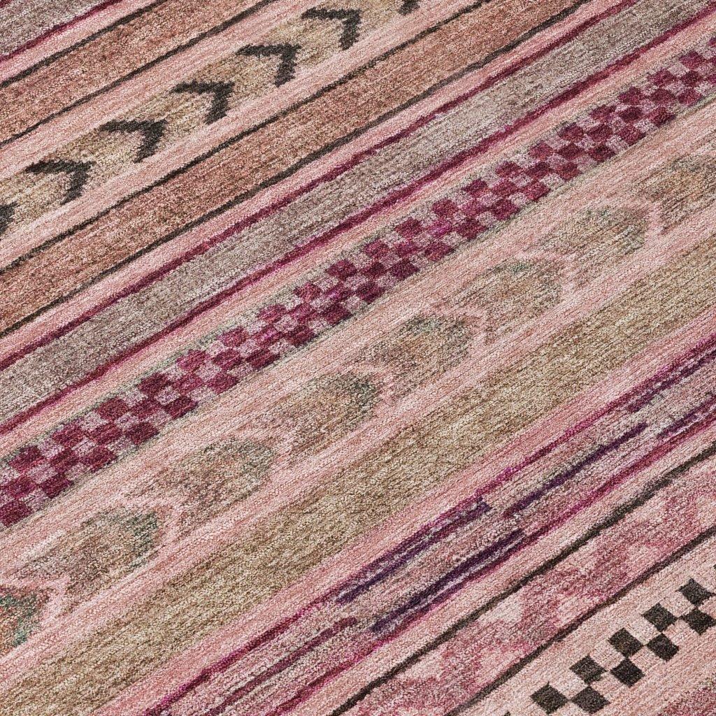 Luthyra Pink Washable Indoor - Outdoor Rug - LOOMLAN - LOOMLAN Rugs - Outdoor Rugs