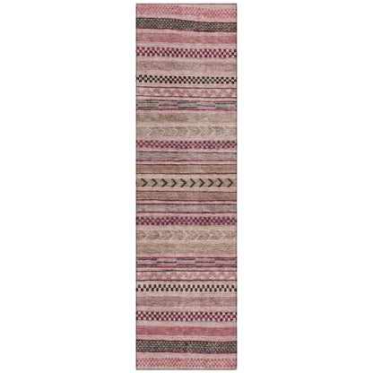 Luthyra Pink Washable Indoor - Outdoor Rug - LOOMLAN - LOOMLAN Rugs - Outdoor Rugs