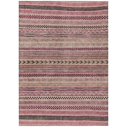 Luthyra Pink Washable Indoor - Outdoor Rug - LOOMLAN - LOOMLAN Rugs - Outdoor Rugs