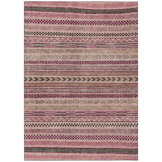 Luthyra Pink Washable Indoor - Outdoor Rug - LOOMLAN - LOOMLAN Rugs - Outdoor Rugs