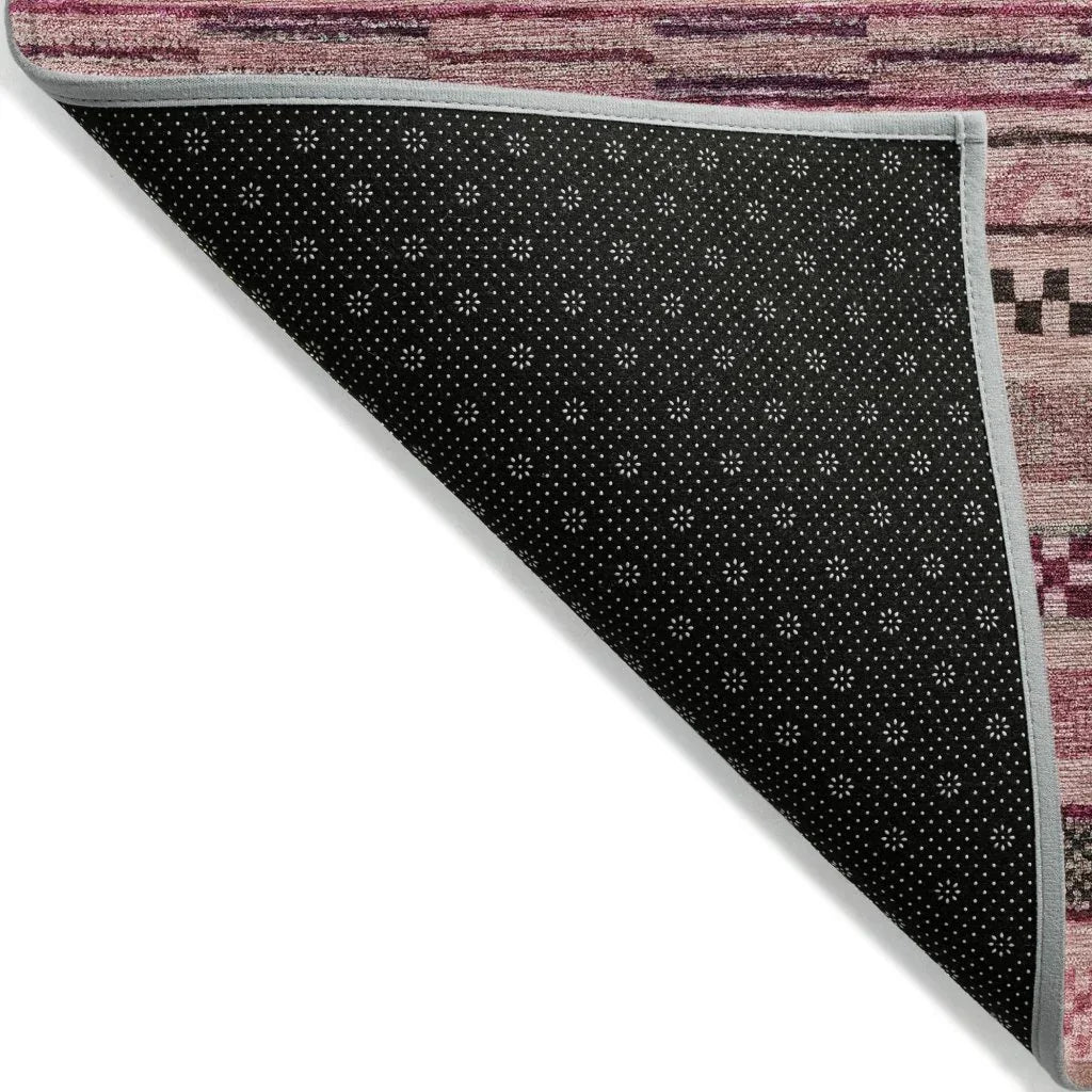 Luthyra Pink Washable Indoor - Outdoor Rug - LOOMLAN - LOOMLAN Rugs - Outdoor Rugs