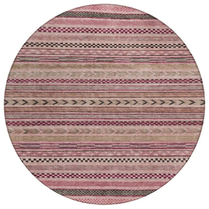 Luthyra Pink Washable Indoor - Outdoor Rug - LOOMLAN - LOOMLAN Rugs - Outdoor Rugs