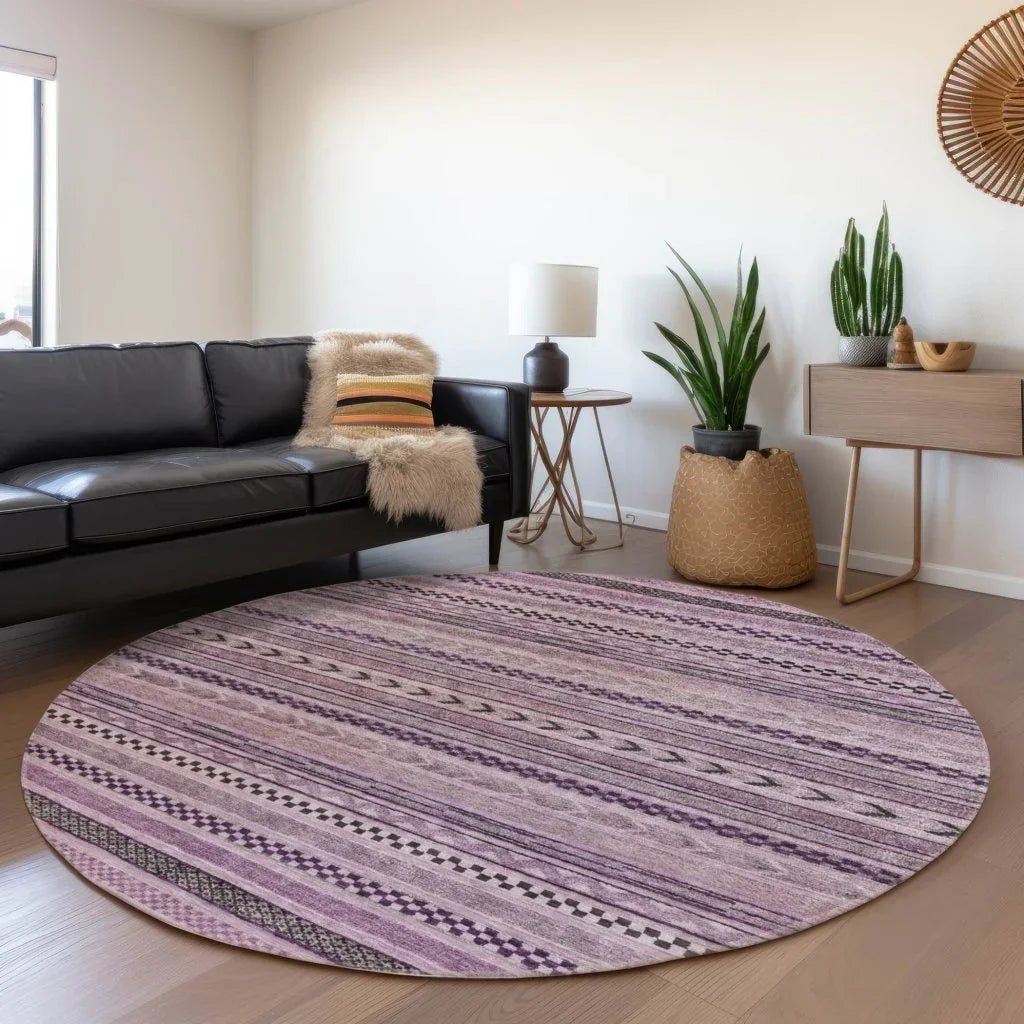 Luthyra Purple Washable Indoor - Outdoor Rug - LOOMLAN - LOOMLAN Rugs - Outdoor Rugs